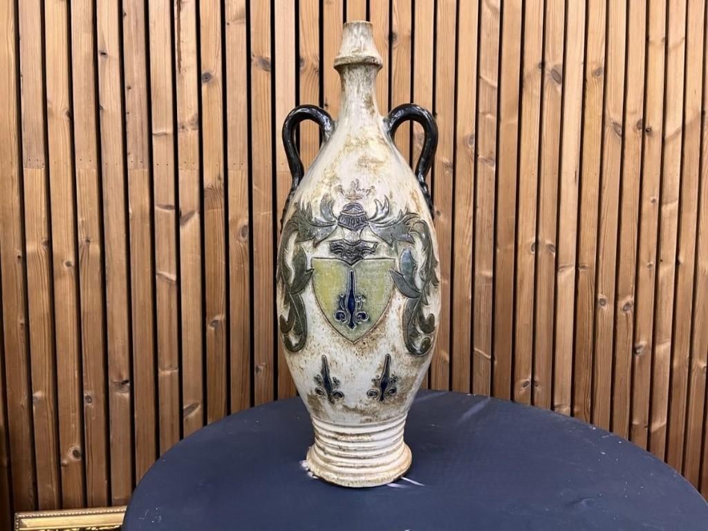 Zeldzame Grote Vloervaas Roger Guérin (65 cm) – Gesigneerd, Antiquités & Art, Antiquités | Céramique & Poterie, Enlèvement