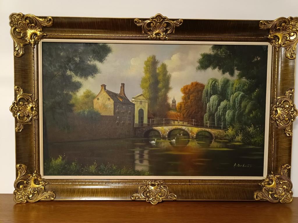 Schilderij op doek Minnewater, Antiek en Kunst, Ophalen