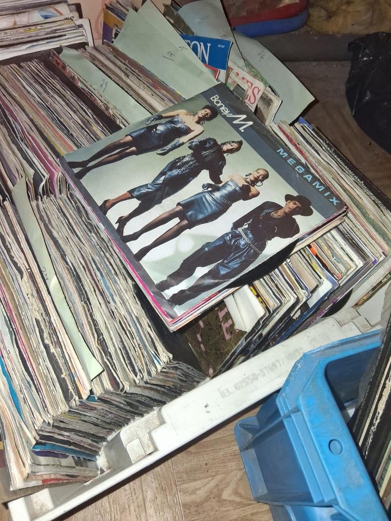 45 toeren singles, Ophalen, Gebruikt