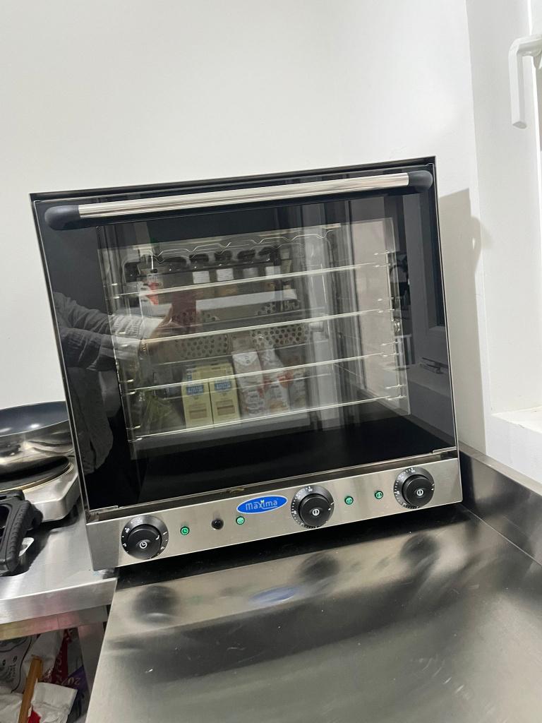 Heteluchtoven - Grillen en Stomen - 4 Bakplaten - Timer, Ophalen, Hete lucht, Oven, Zo goed als nieuw