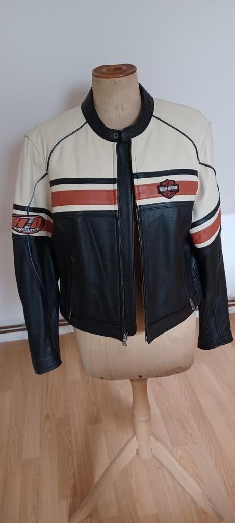 BLOUSON CUIR HARLEY DAVIDSON MODÈLE FEMME XL, Motoren, Kleding | Motorkleding, Jas | leer, Harley Davidson, Ophalen of Verzenden