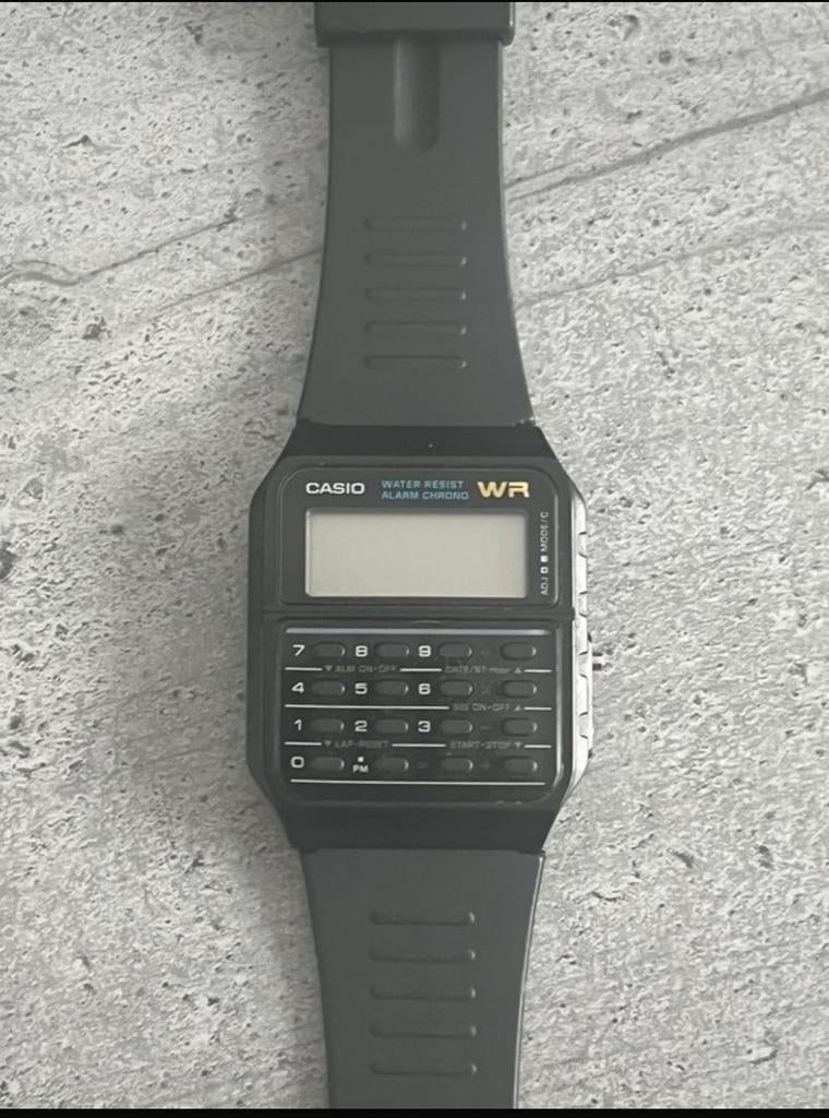 Casio CA-53W rekenmachine horloge, Handtassen en Accessoires, Horloges | Heren, Casio, Kunststof, Polshorloge, Kunststof