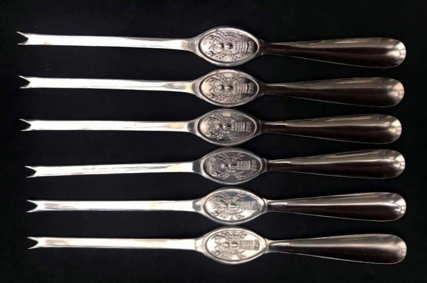 Ensemble de 6 curettes à homard - Armena (Vintage), Antiquités & Art, Enlèvement ou Envoi