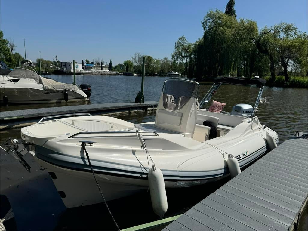 ZAR 59 SL met Honda motor 150 pk, Watersport en Boten, Motorboten en Motorjachten, Ophalen, Overige materialen, Gebruikt, 50 pk of meer
