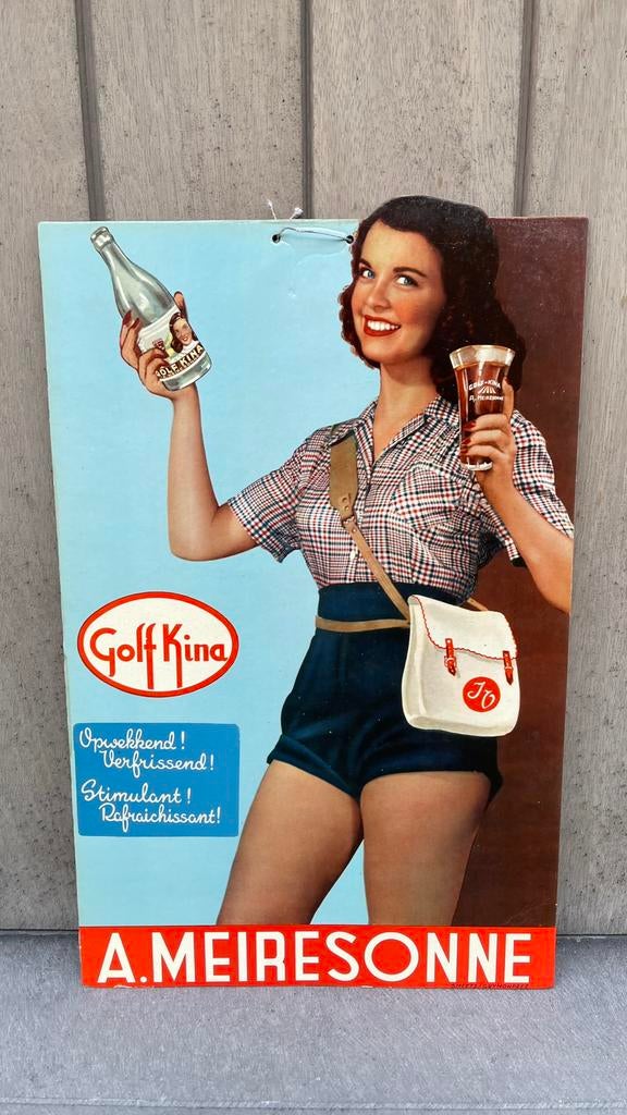 Publicité en carton Meiresonne., Collections, Enlèvement ou Envoi, Comme neuf, Panneau publicitaire