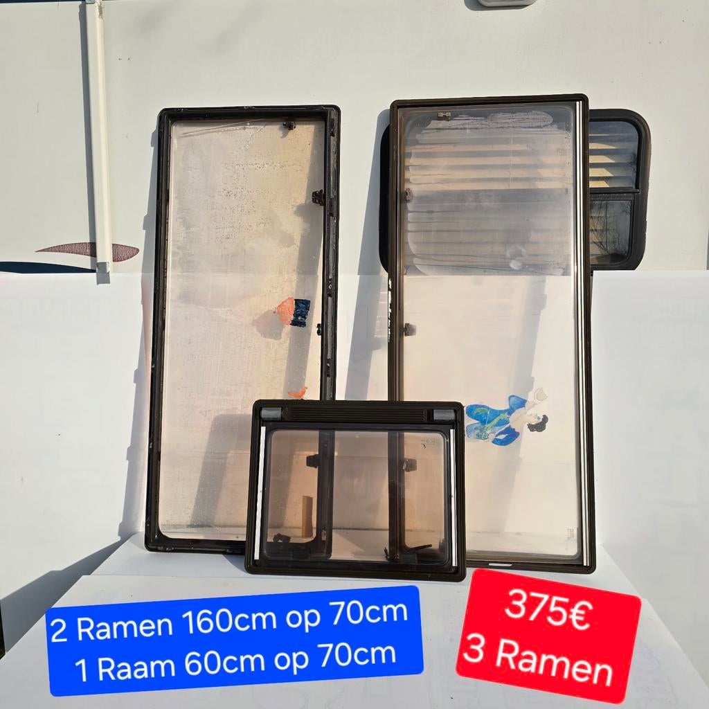 Ramen caravan foodtruck pipowagen tiny house venster deuren, Caravans en Kamperen, Caravanaccessoires, Ophalen