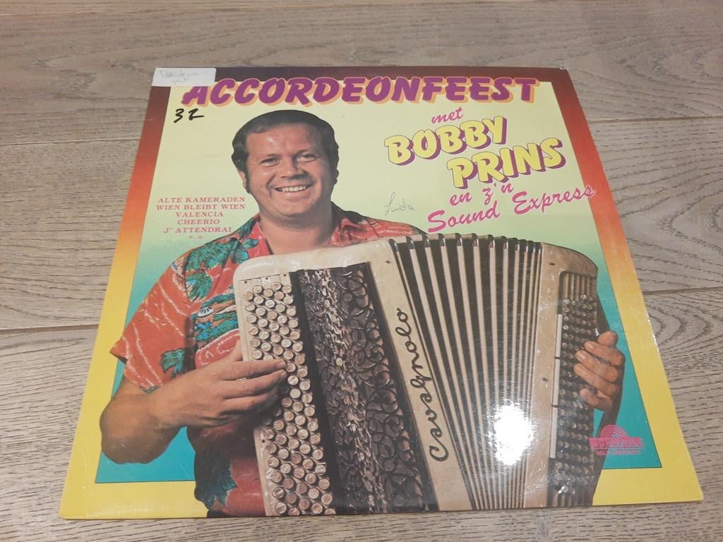 Lp accordeon met Bobby prins, Ophalen of Verzenden, Zo goed als nieuw
