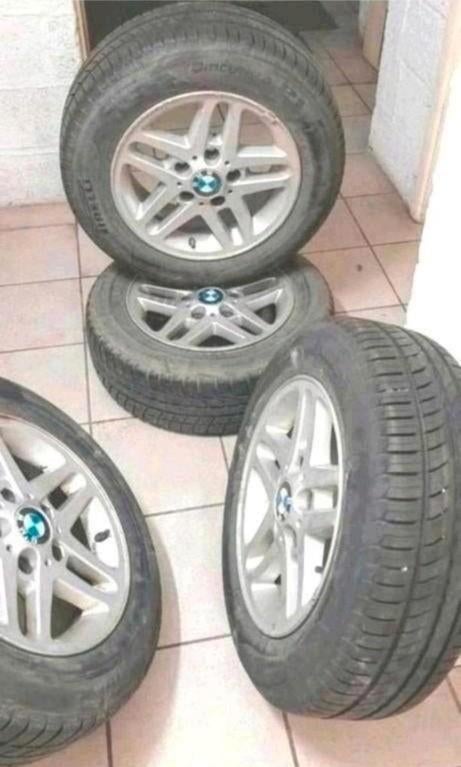 ORIGINELE BMW E36 ALUMINIUM VELGEN, Auto-onderdelen, Banden en Velgen, Band(en), All Season, 15 inch, 195 mm, Personenwagen, Gebruikt