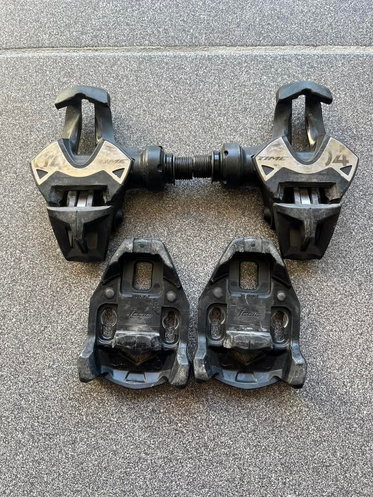 Pedalen + plaatjes time xpresso 04 voor race fiets, Enlèvement, Utilisé, Pédalier ou Pédales