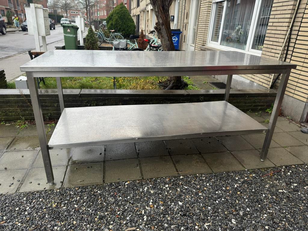 Inox werktafel horeca, Ophalen, Gebruikt, 70 tot 120 cm
