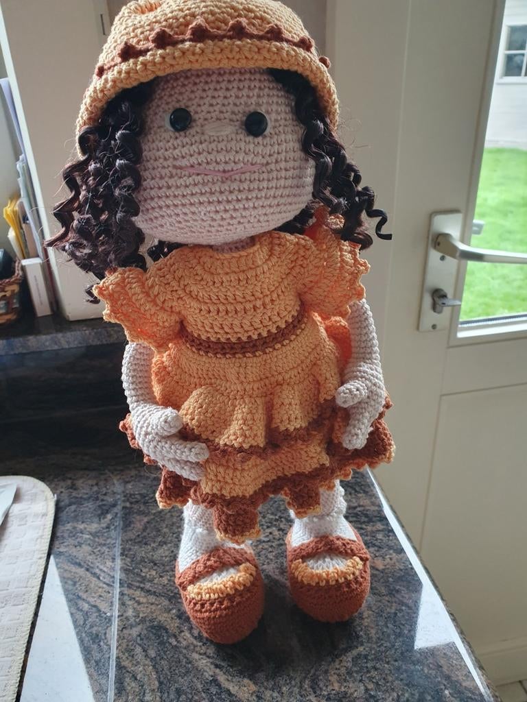 Handgehaakt popje, Hobby en Vrije tijd, Breien en Haken, Ophalen of Verzenden, Zo goed als nieuw