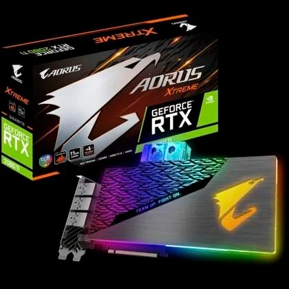 Gigabyte AORUS GeForce RTX 2080 Ti Xtreme Waterforce 11G, Computers en Software, Videokaarten, Ophalen of Verzenden, Zo goed als nieuw