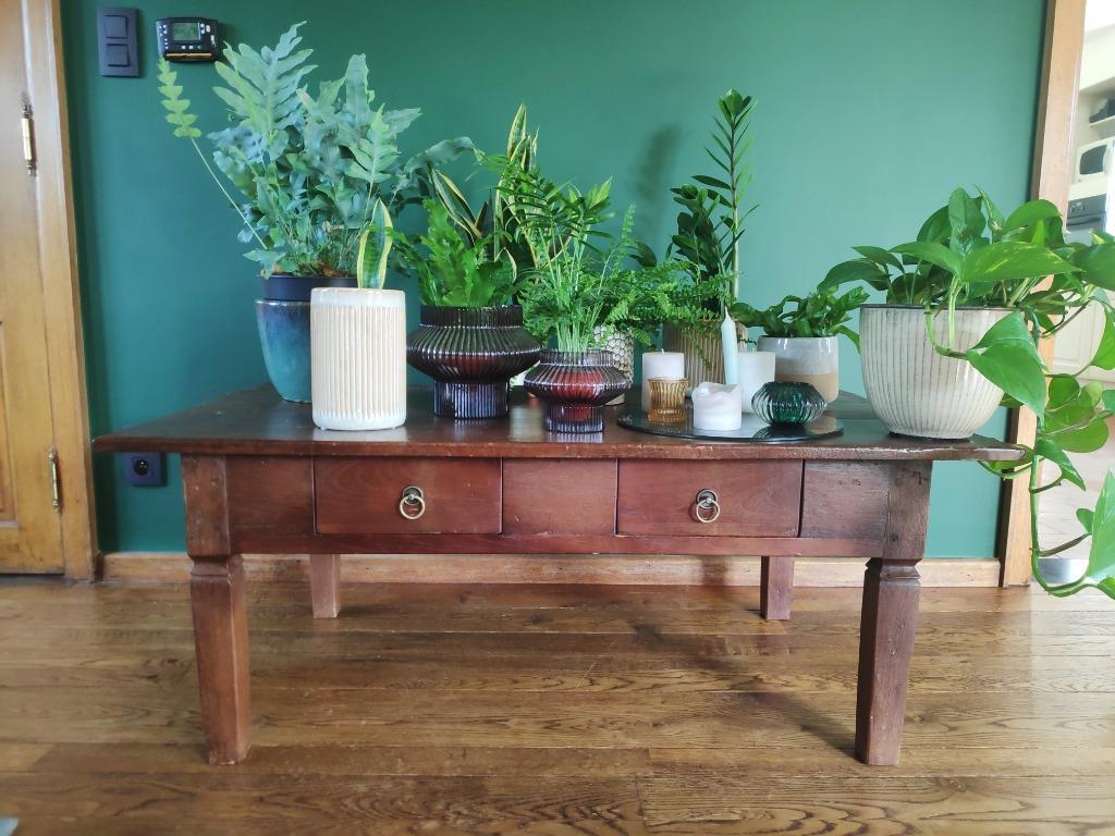 Table basse rustique unique en bois massif, Maison & Meubles, 100 à 150 cm, Moins de 50 cm, Rustiek Antiek, Enlèvement