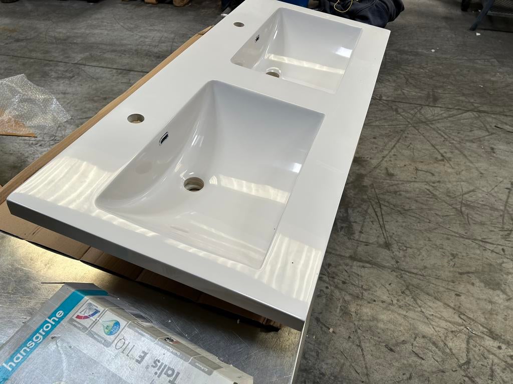Dubbele lavabo - nieuw, Huis en Inrichting, Ophalen, Zo goed als nieuw