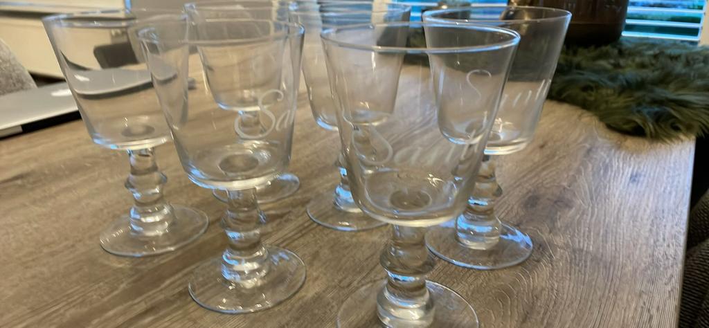 6 Riviera Maison waterglazen, Ophalen, Zo goed als nieuw, Waterglas