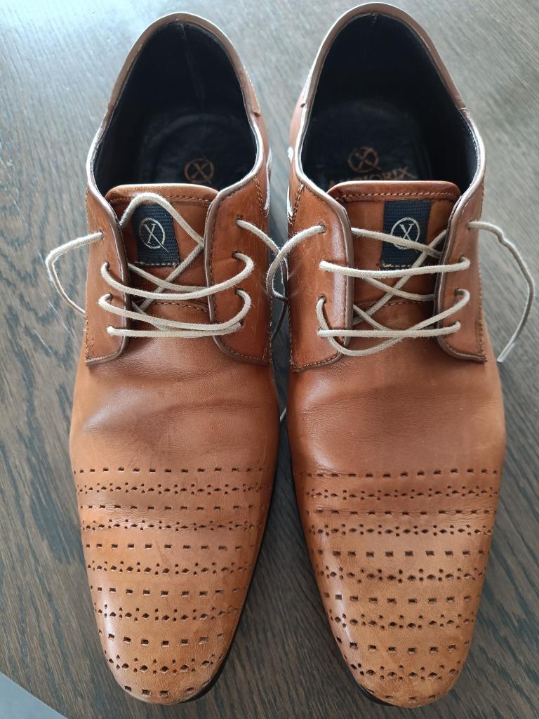 Camelkleurige herenschoenen van Ambiorix maat 41,5, Ambiorix, Bruin, Ophalen of Verzenden, Zo goed als nieuw