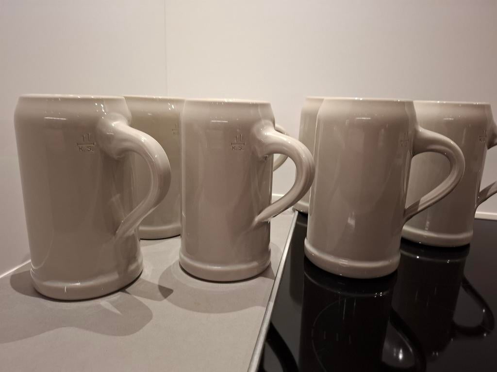 1 liter stenen bierpotten 7 stuks beschikbaar nieuw, Verzamelen, Glas en Drinkglazen, Ophalen, Nieuw