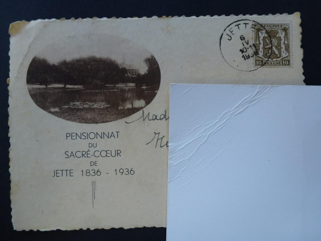 Jette pension du Sacré Coeur de Jette 1836 1936, Collections, Envoi, 1920 à 1940, Non affranchie, Bâtiment