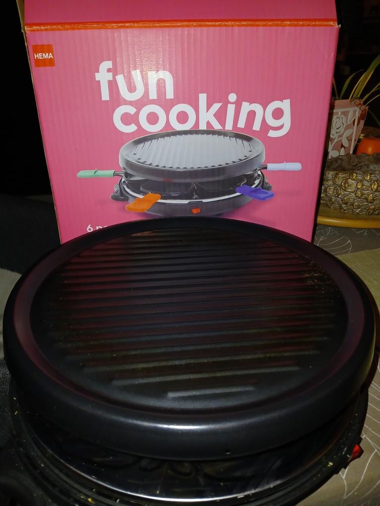 Raclette-machine voor 6 personen, Ophalen, Gebruikt, 4 t/m 7 personen