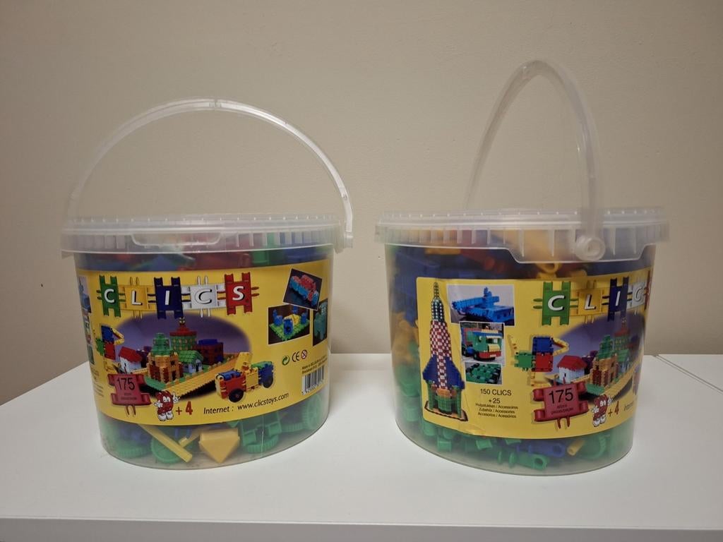 Jeu de construction Clics - à partir de 4 ans - 2 seaux, Enlèvement ou Envoi, Utilisé