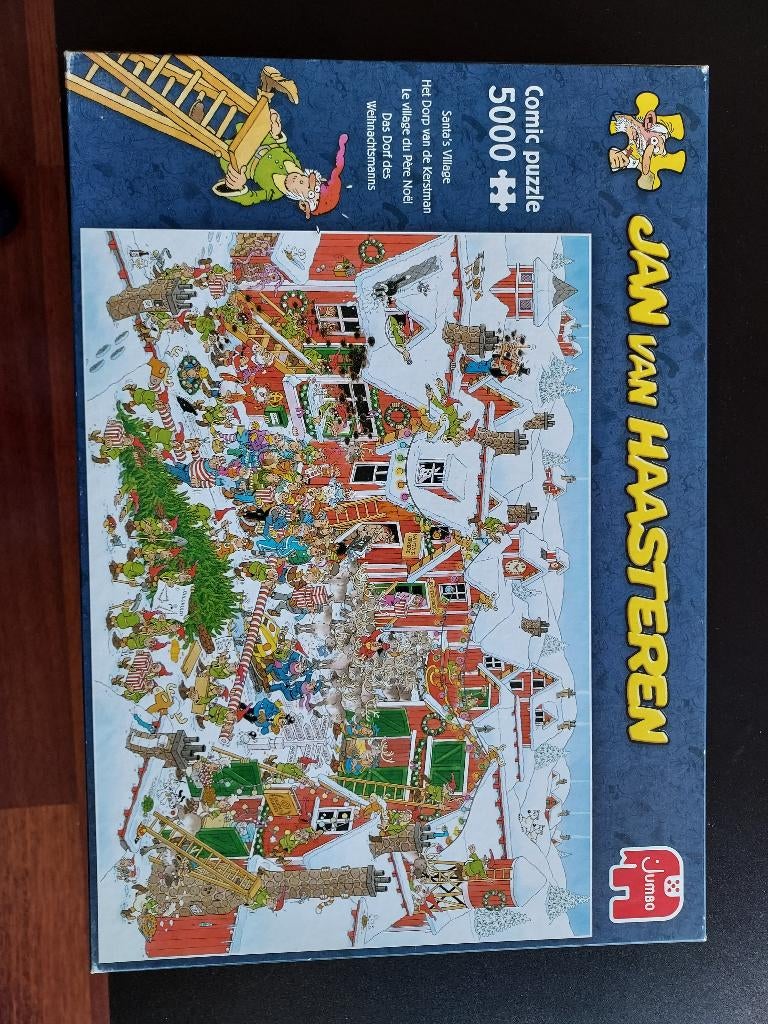 Jan van Haasteren puzzel  - dorp van de kerstman, Envoi, Plus de 1 500 pièces, Comme neuf, Puzzle