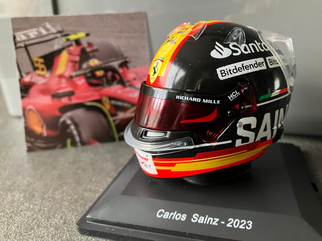 Carlos Sainz 1:5 helm 2023 Italië GP Ferrari SF23 F1, Ophalen of Verzenden, Nieuw, Formule 1