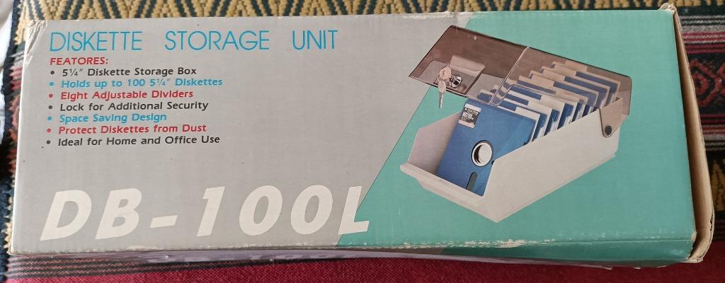 Disquette (floppy disk 5 1/4") storage unit DB-100L + boîte, Computers en Software, Ophalen of Verzenden, Nieuw