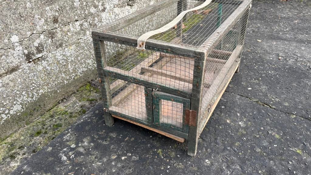 Antieke vogelkooi, Enlèvement, Utilisé, Bois, Cage à oiseaux