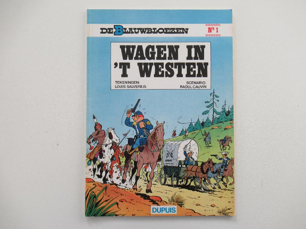blauwbloezen...nr.1...wagen in het westen, Ophalen of Verzenden, Zo goed als nieuw