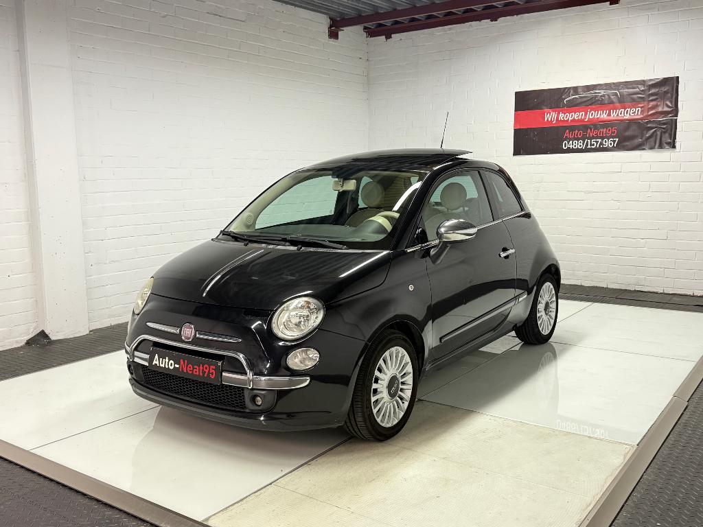 Fiat 500 1.2Benzine Pano Reeds Gekeurd mag in LEZ, Euro 5, Zwart, Bedrijf, Handgeschakeld