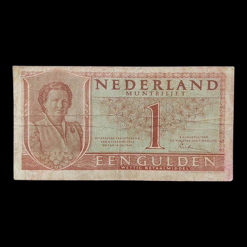 Bankbiljet / Nederland / 1 Gulden / 08 augustus 1949, Postzegels en Munten, Ophalen of Verzenden, 1 gulden, Los biljet