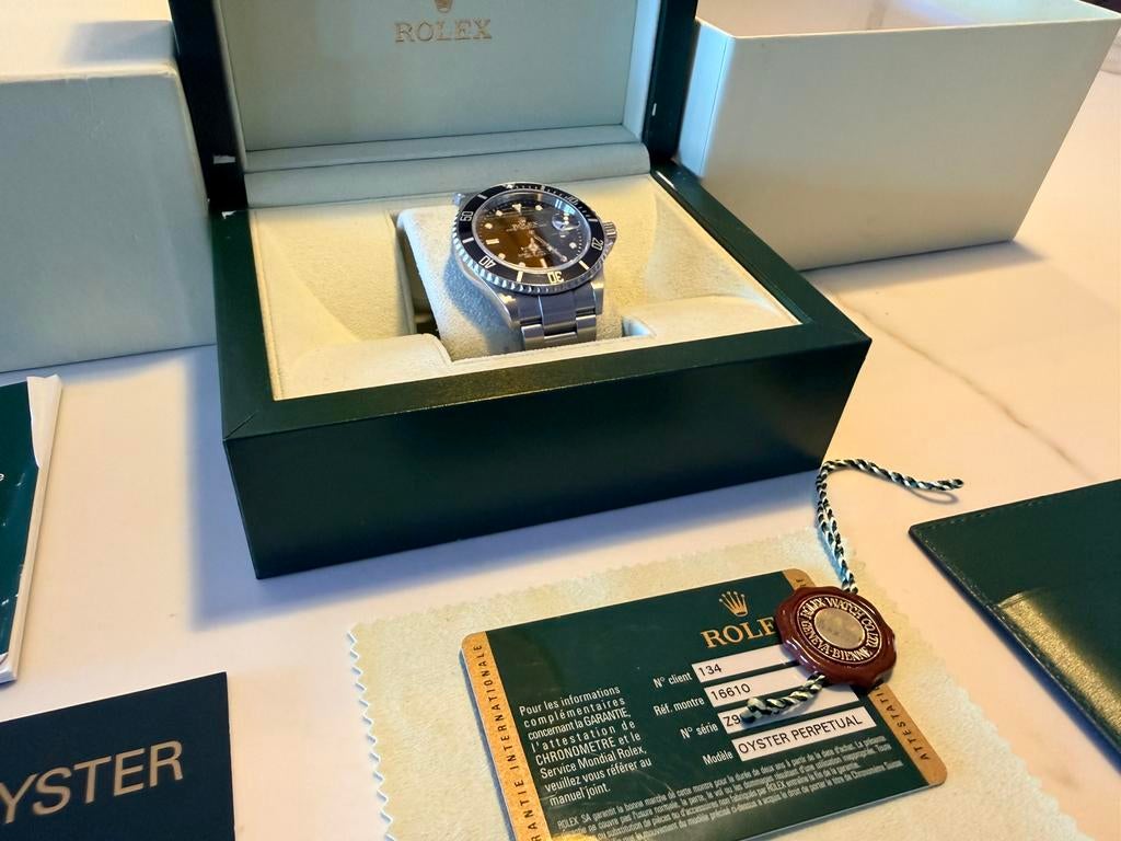 Rolex submariner full set, 2007, Handtassen en Accessoires, Horloges | Heren, Zo goed als nieuw, Rolex, Ophalen