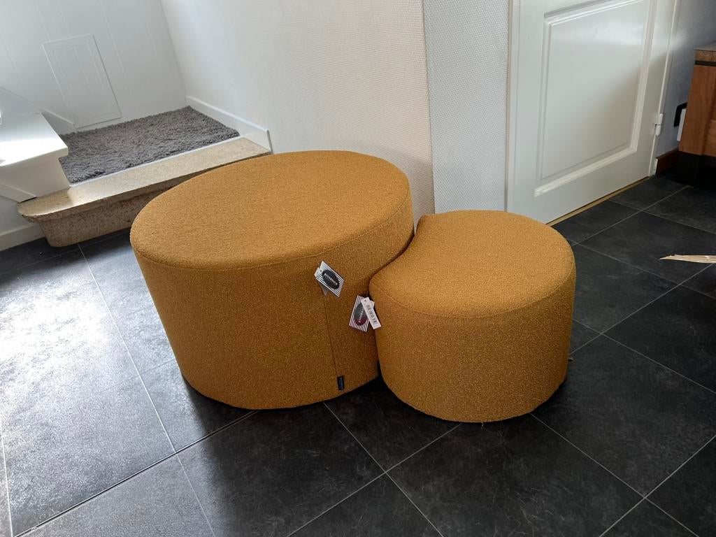 Riverdale didi poef 2stuks, Ophalen, MEAS.71 X42X71 CM, Rond, Nieuw