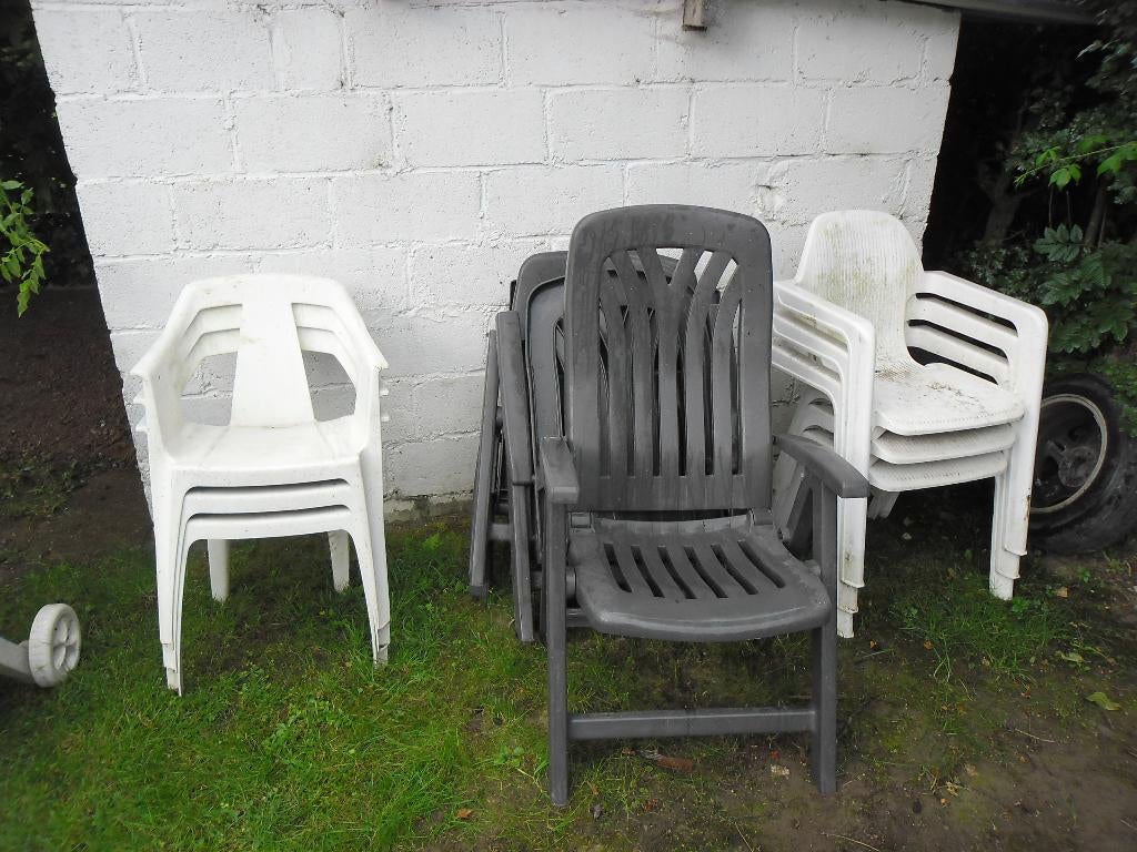 Chaises de jardin tables et tabourets, Enlèvement, Utilisé, Métal, Pliant