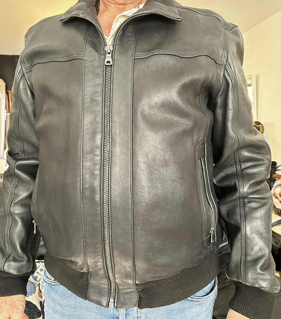 Veste cuir, peau de vachette, Enlèvement