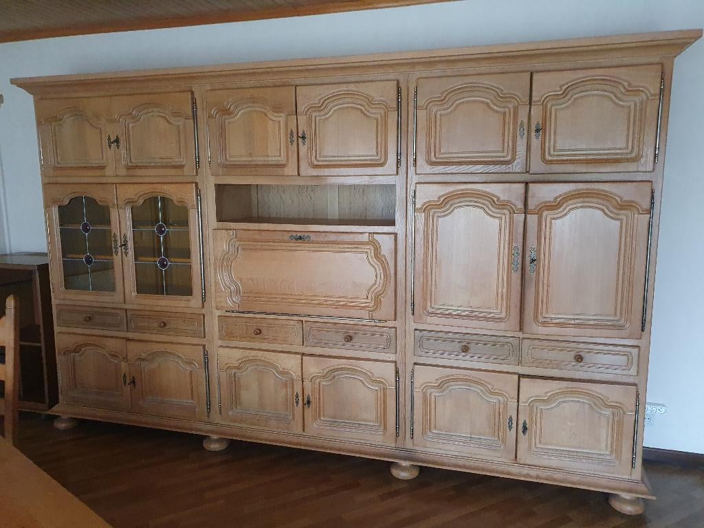 grote wandkast - lichte eik, Ophalen, Gebruikt, Met deur(en), 200 cm of meer