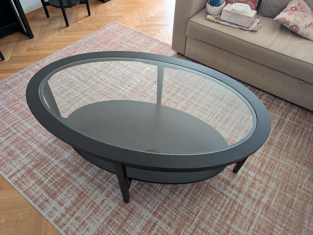 Table basse IKEA MALMSTA 130 cm, 100 à 150 cm, Comme neuf, Enlèvement, 50 à 100 cm