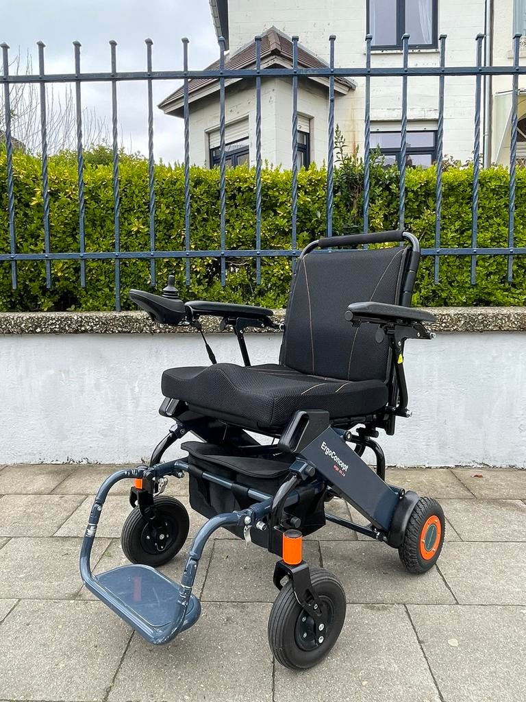 Ergo Concept opvouwbare elektrische rolstoel in nieuwstaat, Diversen, Ophalen of Verzenden, Inklapbaar, Zo goed als nieuw, Elektrische rolstoel