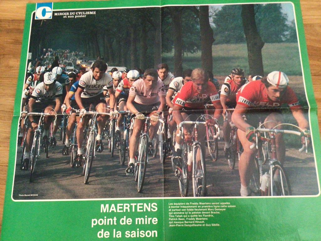 Wielerposter team flandria freddy maertens  marc demeyer, Envoi, Comme neuf