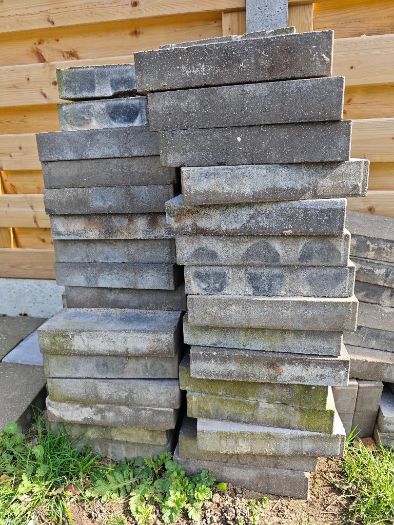 Betonklinkers voor terras, Ophalen, Gebruikt, Klinkers, Minder dan 5 m²