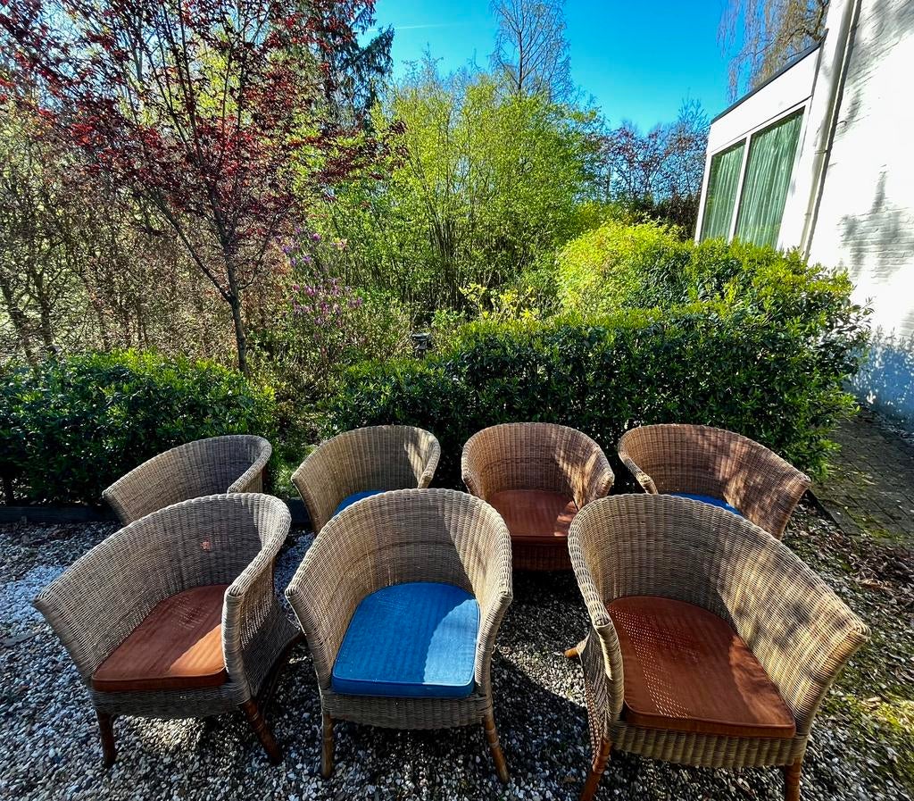 ! ! ! Ensemble unique de 6 chaises en osier Lloyd Loom, Enlèvement, Utilisé, Moins de 75 cm, Osier ou Rotin