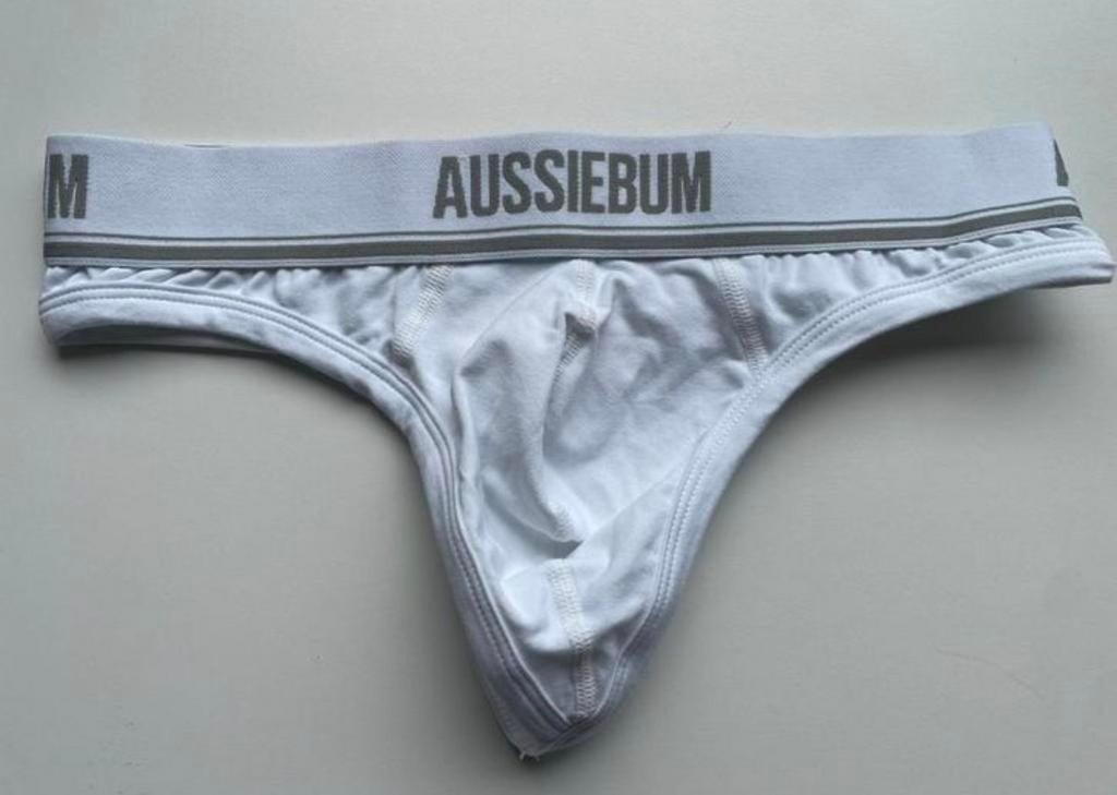 Aussiebum string men, Kleding | Heren, Ondergoed, Verzenden, Wit, Slip