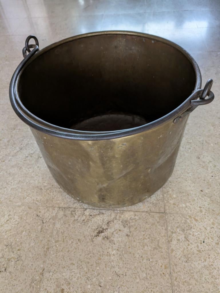 Antieke koperen ketel, goudkleurig de, Huis en Inrichting, Ophalen