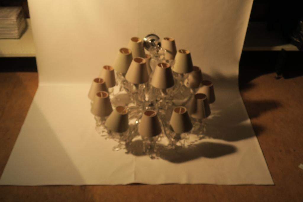 kroonluchter, Enlèvement, Utilisé, Tissus, Landelijk