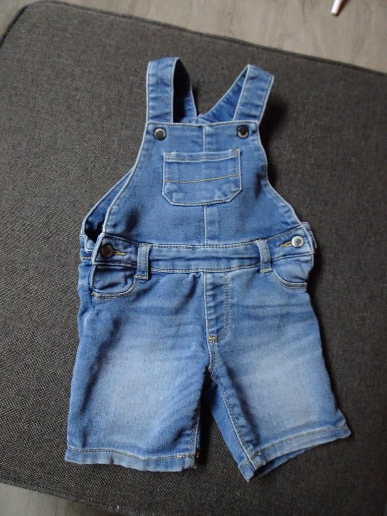 Jeans salopette met korte broek (JBC) Maat 80, Jongetje of Meisje, Ophalen of Verzenden, Zo goed als nieuw, Pakje