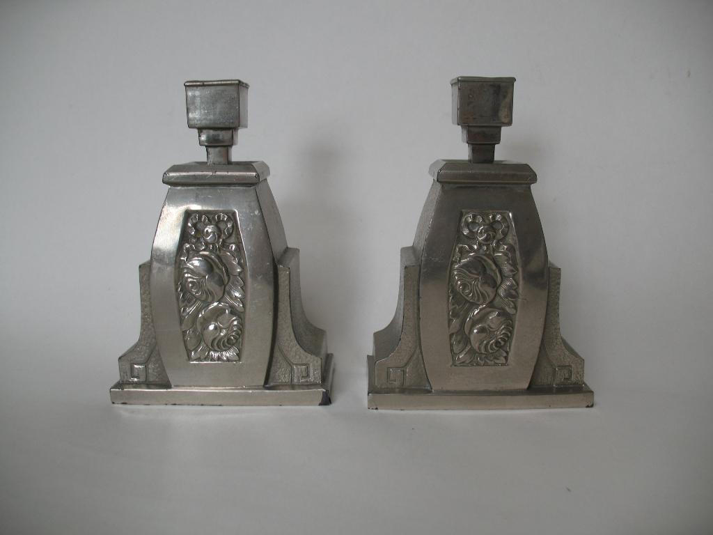 2 Art Deco kandelaars, Ophalen of Verzenden