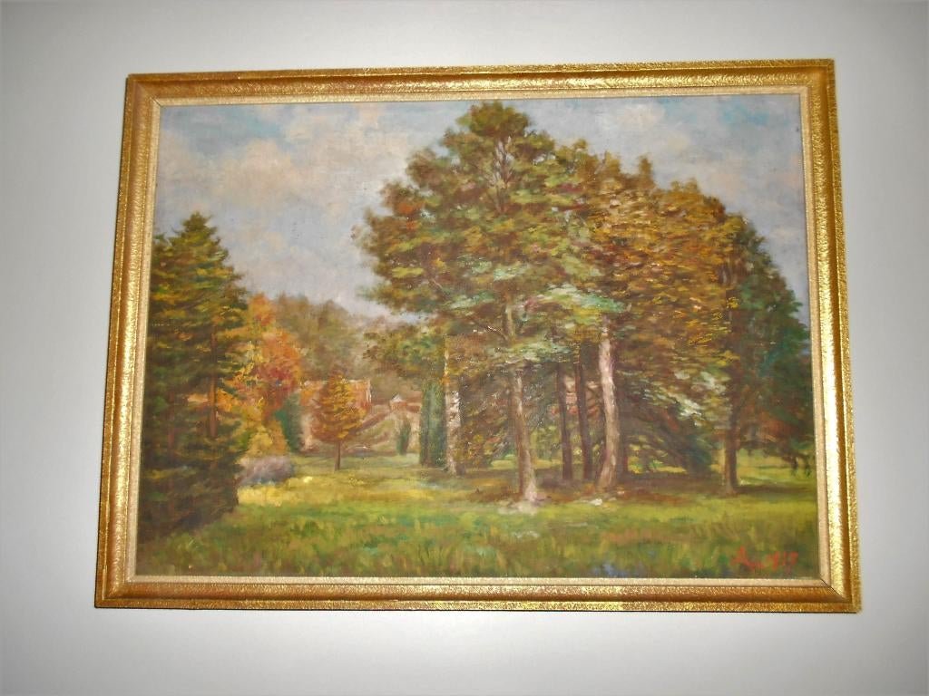 (Bos)landschap - post impressionistische stijl. Anno 1917, Enlèvement