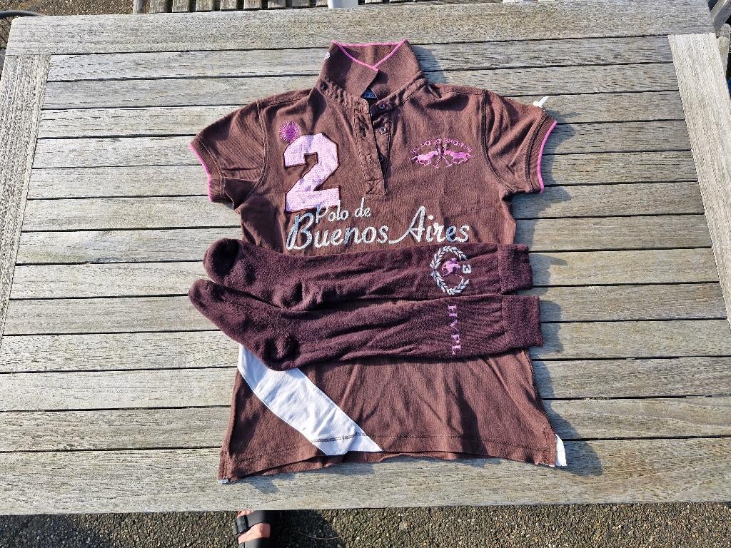 Set HV Polo maat M, Dieren en Toebehoren, Paardrijkleding, Ophalen, Zo goed als nieuw, Dames