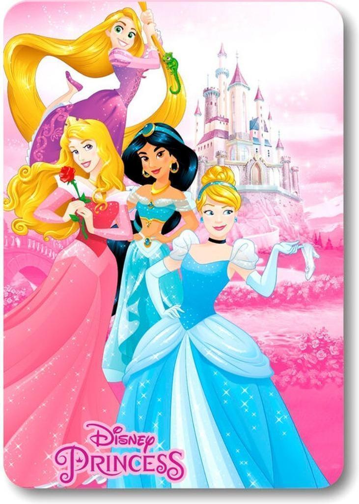 Disney Princess Fleece Deken / Fleecedeken / Plaid, Neuf, Enlèvement ou Envoi, Rose, Couverture ou Couette