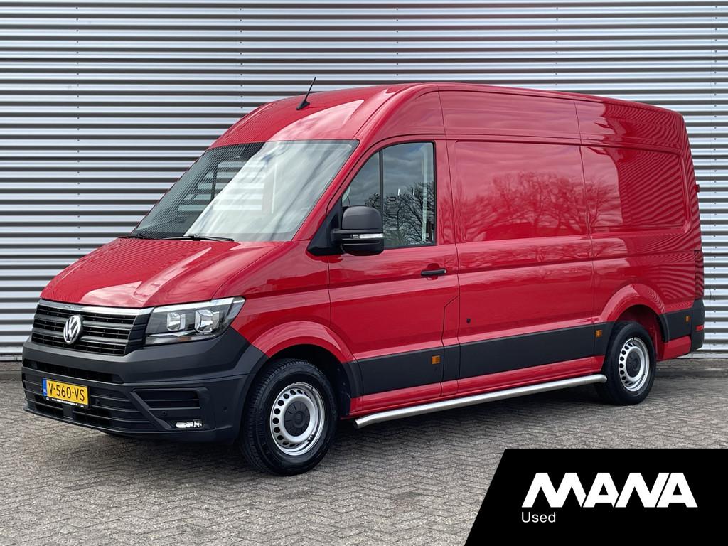 Volkswagen Crafter 35 2.0TDI 177PK L3H3 Highline Automaat Tr, Auto's, Stof, 4 cilinders, Volkswagen, Bedrijf